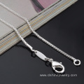 Mens Sterling Silver Box Chain Necklace 925 Silver Plating